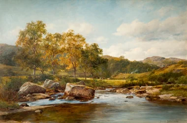 Stapstenen op de rivier Llugwy, 1889
